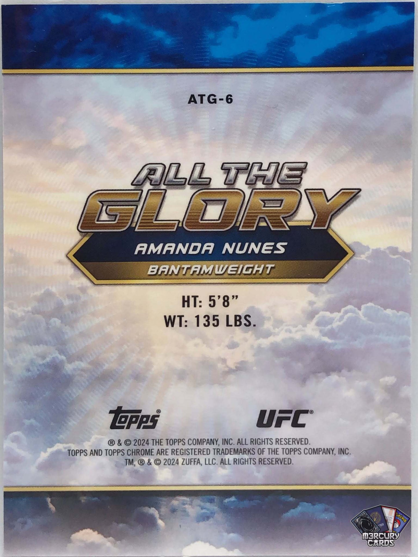 Amanda Nunes (All The Glory Insert)