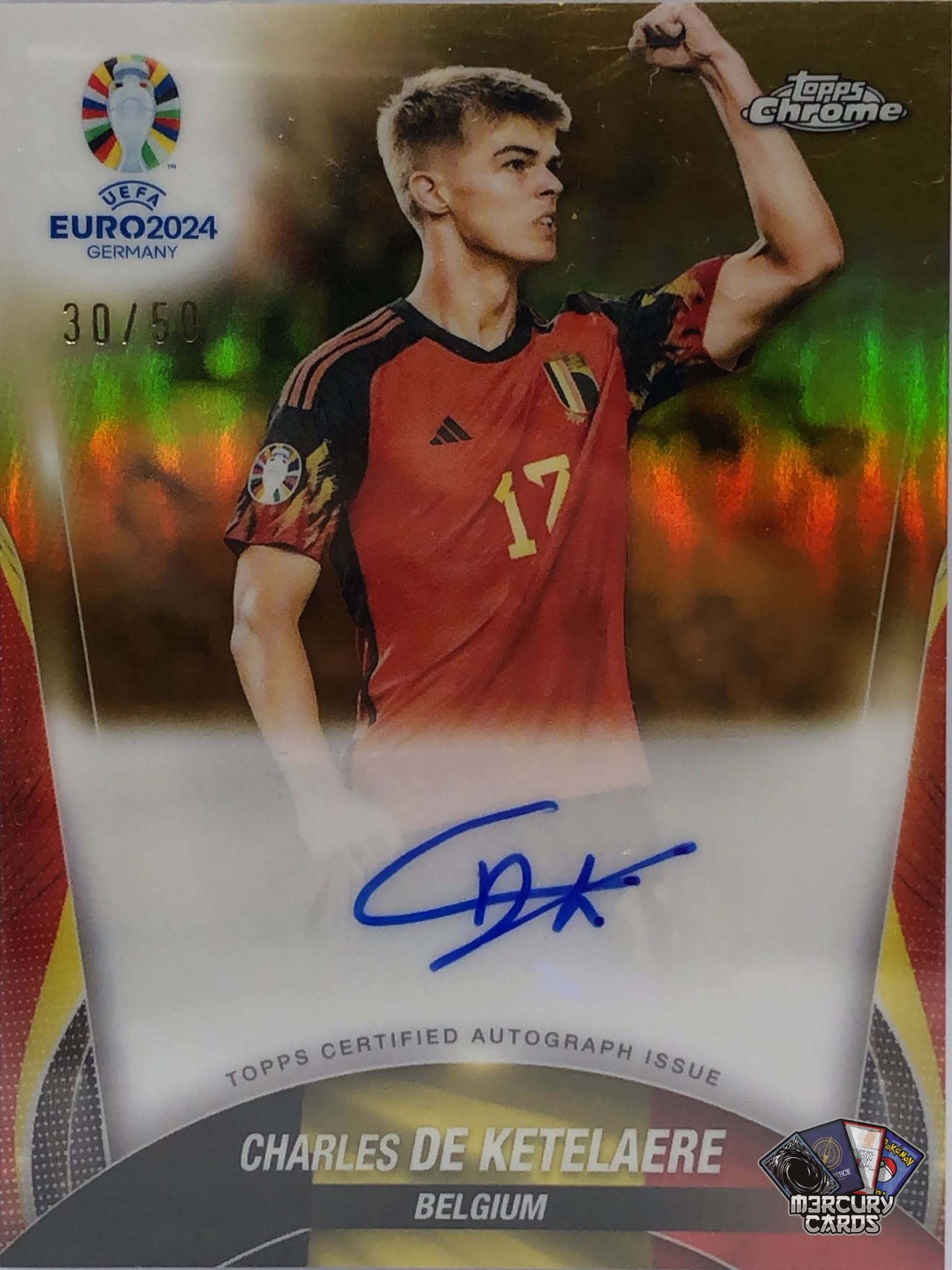 Charles De Ketelaere (Gold Refractor Auto /50)
