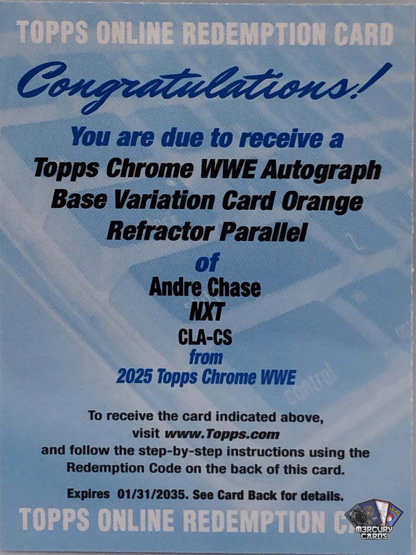 Andre Chase (Orange Auto /25 Redemption)