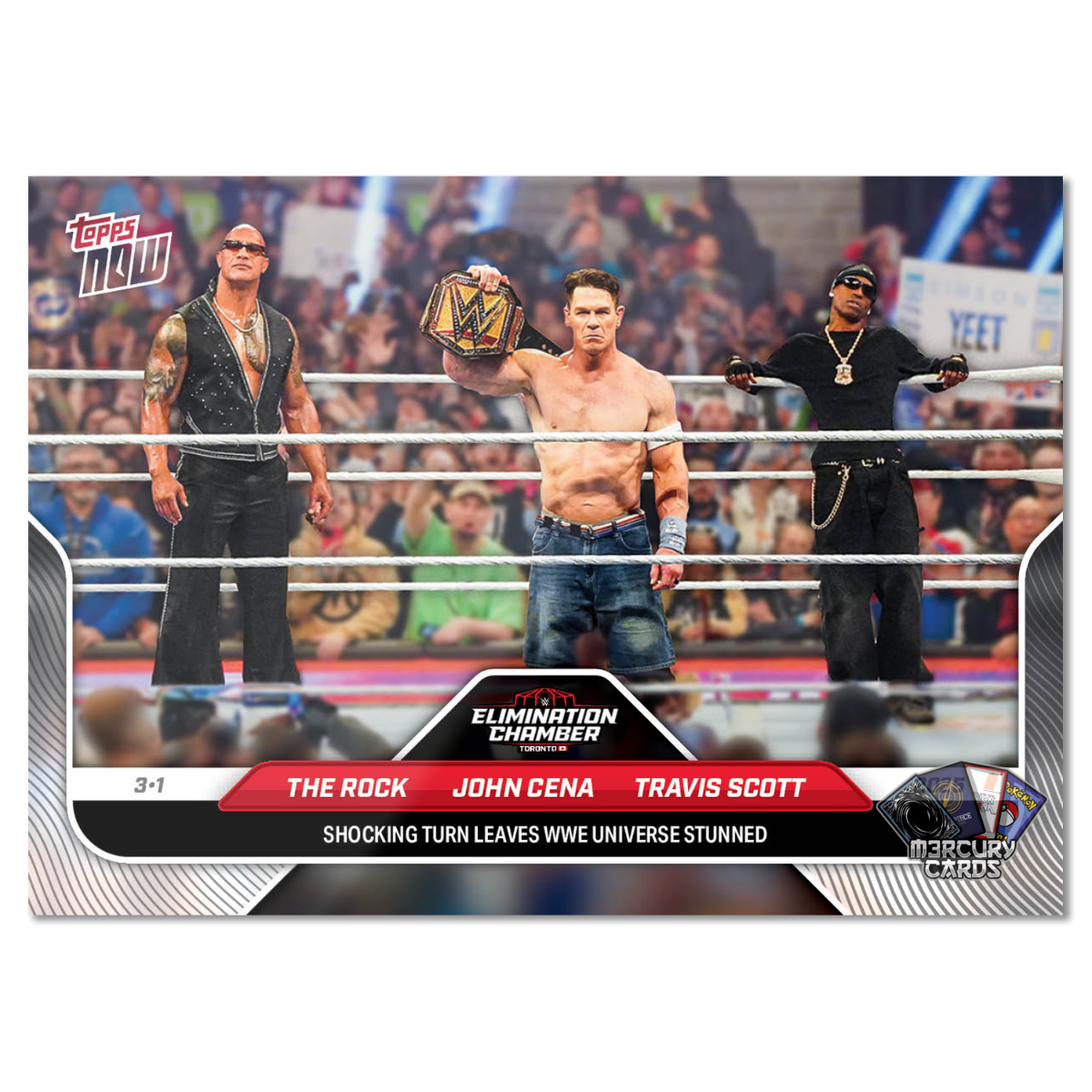 Topps Now The Rock,John Cena & Travis Scott (Card 27)