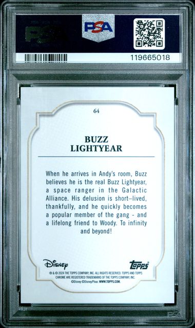 PSA 10 Buzz Lightyear Gold Sapphire /50