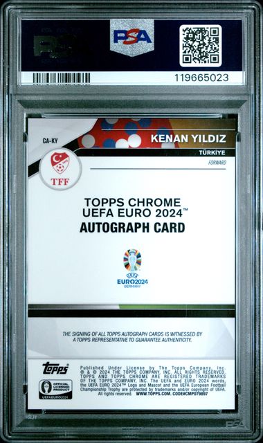 PSA 10 Kenan Yildiz Chrome Auto
