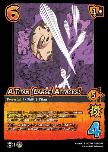A Titan (Large) / Attacks (Rare, Reversible Foil)