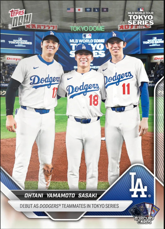 Topps Now Shohei Ohtani / Yoshinobu Yamamoto / Roki Sasaki (Card 7)