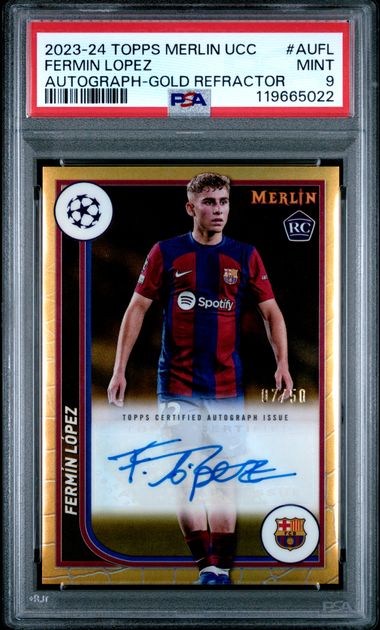 PSA 9 Fermin Lopez Gold Refractor Auto /50