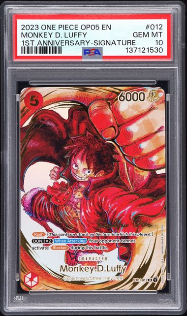 PSA 10 Monkey D Luffy - Oda Signature